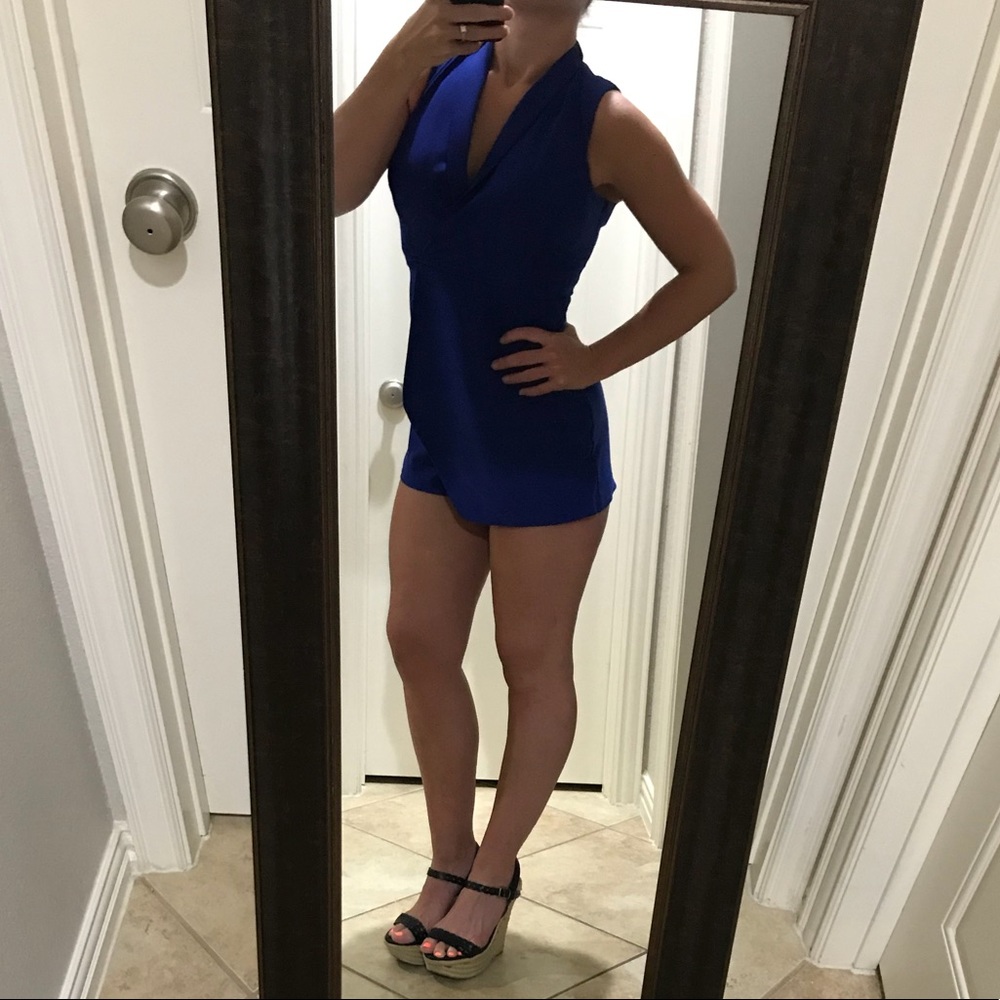 Blue Wrap Romper by Emerald Sundae size 3